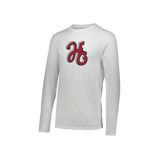 [3076.005.S-LOGO1] Youth LS Ultra-blend T-Shirt (Youth S, White, Logo 1)