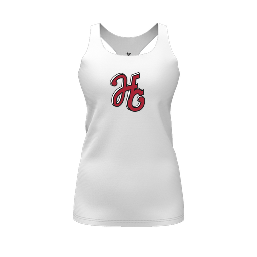 [CUS-DFW-RCBK-PER-WHT-FYS-LOGO1] Racerback Tank Top (Female Youth S, White, Logo 1)