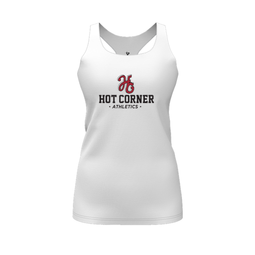 [CUS-DFW-RCBK-PER-WHT-FYS-LOGO2] Racerback Tank Top (Female Youth S, White, Logo 2)