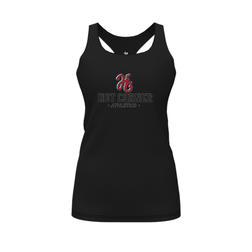 [CUS-DFW-RCBK-PER-BLK-FYS-LOGO2] Racerback Tank Top (Female Youth S, Black, Logo 2)