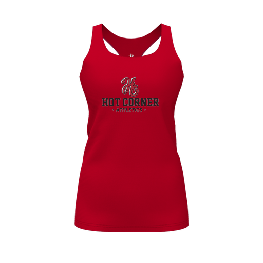 [CUS-DFW-RCBK-PER-RED-FYS-LOGO2] Racerback Tank Top (Female Youth S, Red, Logo 2)