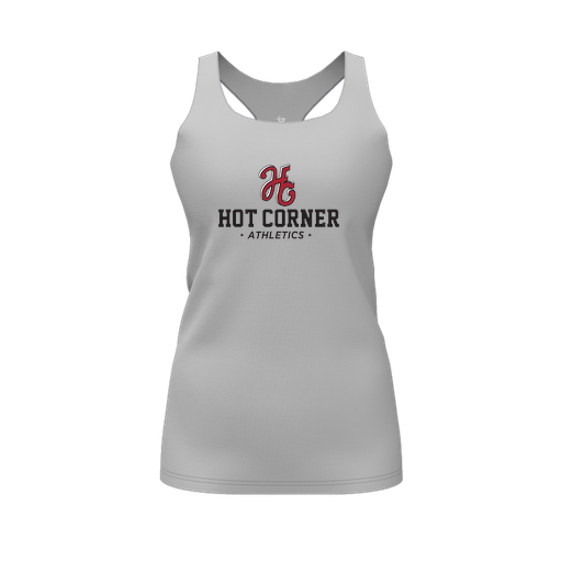 [FT0TRBGY-FYS-LOGO2] Decker Racerback Tank Top (Female Youth S, Gray, Logo 2)