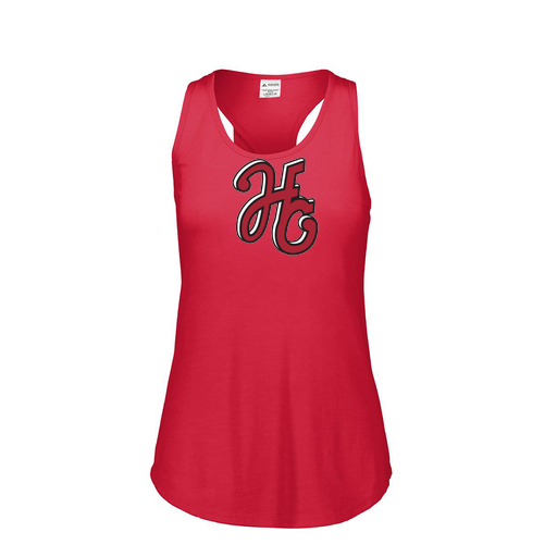 [3078.V96.S-LOGO1] Ladies Tri Blend Tank Top (Female Adult S, Red, Logo 1)