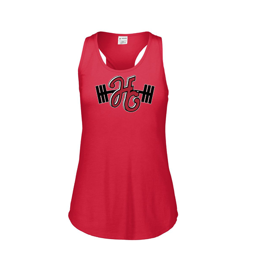 [3078.V96.S-LOGO3] Ladies Tri Blend Tank Top (Female Adult S, Red, Logo 3)