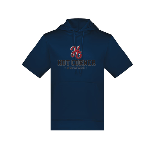 [6871.065.S-LOGO2] Men's Dri Fit Short Sleeve Hoodie (Adult S, Navy, Logo 2)