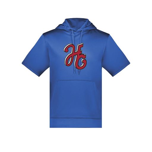 [6871.060.S-LOGO1] Men's Dri Fit Short Sleeve Hoodie (Adult S, Royal, Logo 1)