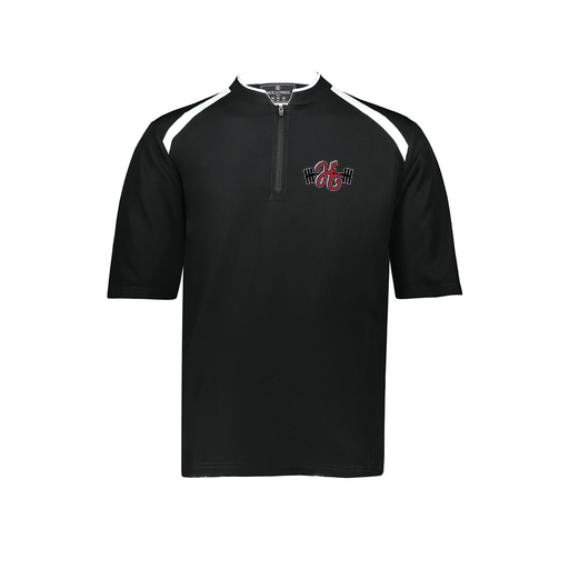 [229581-AS-BLK-LOGO3] Men's Dugout Short Sleeve Pullover (Adult S, Black, Logo 3)