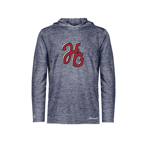 [FOLHCGNV-YS-LOGO1] Decker Youth Charge Hoodie (Youth S, Navy, Logo 1)