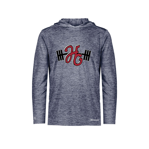 [FOLHCGNV-YS-LOGO3] Decker Youth Charge Hoodie (Youth S, Navy, Logo 3)