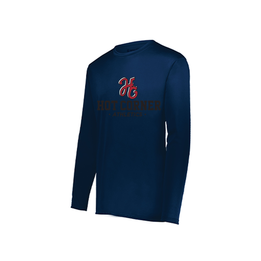 [222822.065.XS-LOGO2] Men's LS Smooth Sport Shirt (Adult XS, Navy, Logo 2)