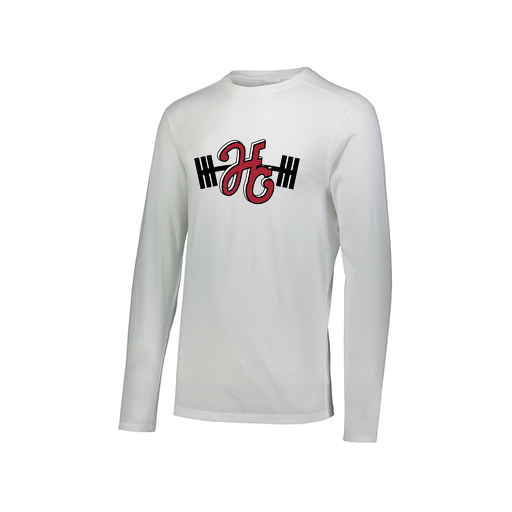 [FTLCUBWH-AXS-LOGO3] Decker Men's Tri-Blend T-Shirt - Long Sleeve (Adult XS, White, Logo 3)