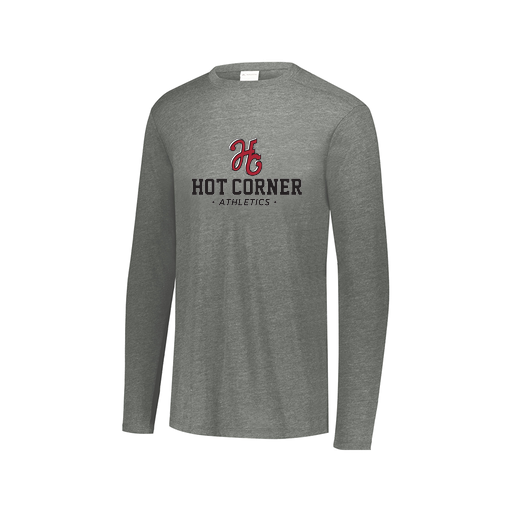 [FTLCUBGY-AXS-LOGO2] Decker Men's Tri-Blend T-Shirt - Long Sleeve (Adult XS, Gray, Logo 2)
