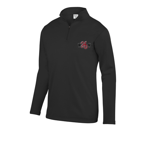 [DFW-FFQZ-BLK-AS-LOGO3] Decker Men's FlexFleece 1/4 Zip (Adult S, Black, Logo 3)