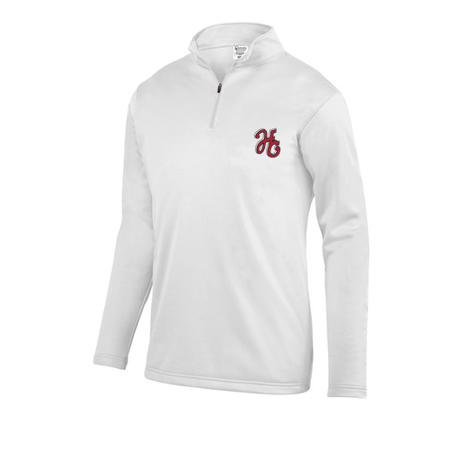 [DFW-FFQZ-WHT-AS-LOGO1] Men's FlexFleece 1/4 Zip (Adult S, White, Logo 1)