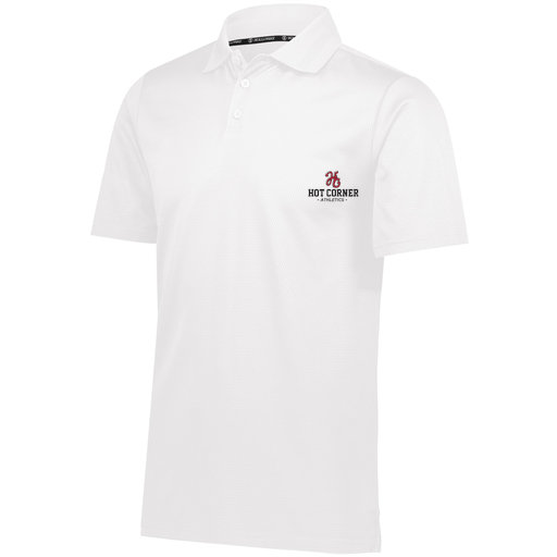 [222568.005.S-LOGO2] Men's Prism Polo (Adult S, White, Logo 2)