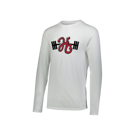 [FTLCUBWH-YS-LOGO3] Decker Youth Tri-Blend T-Shirt - Long Sleeve (Youth S, White, Logo 3)