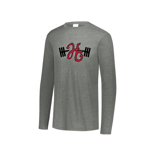 [3076.013.S-LOGO3] Youth LS Ultra-blend T-Shirt (Youth S, Gray, Logo 3)