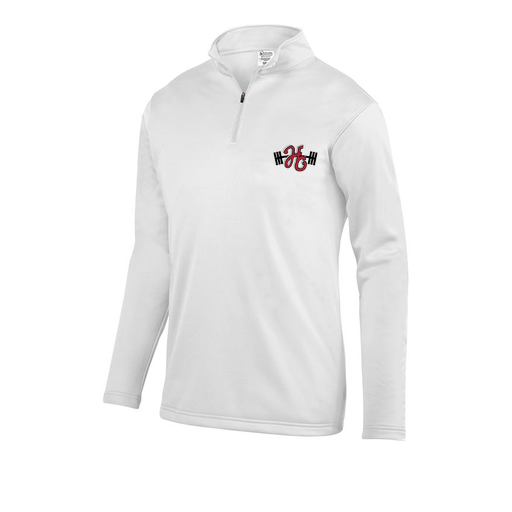 [FOLQFFWH-YS-LOGO3] Decker Youth FlexFleece 1/4 Zip (Youth S, White, Logo 3)