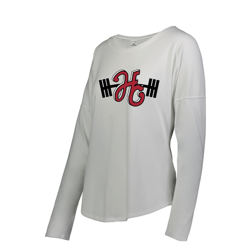 [3077.005.S-LOGO3] Ladies LS Ultra-blend T-Shirt (Female Adult S, White, Logo 3)